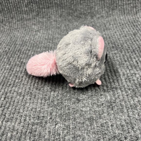Amazing Squishee! Plushies 4” Plush Cheesy Mouse Gray Pink Big Eyes Stuffed Toy - Picture 5 of 12